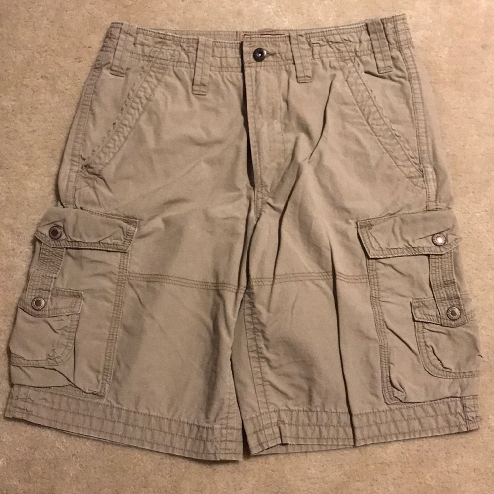 Express khaki cargo shorts